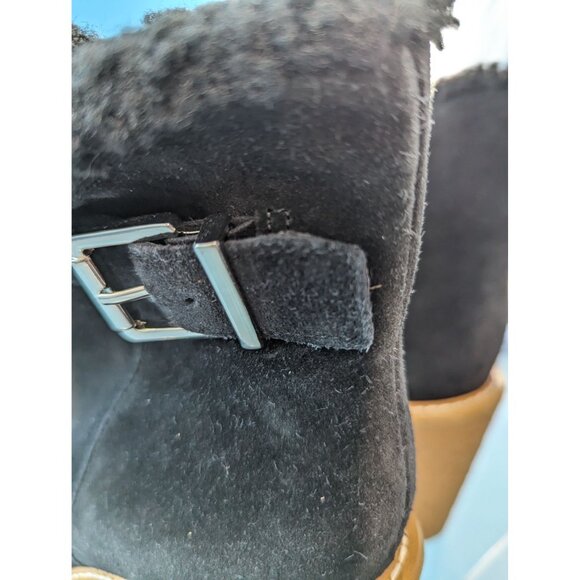 Franco Sarto NWOT‎ Ulayna Women’s Suede Faux Fur Lined Wedge Boots Size 9 - Picture 8 of 10